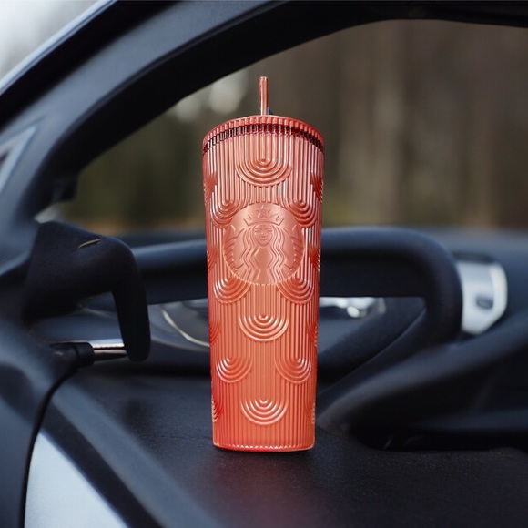 Starbucks 2023 Fall Shimmer Pink Mermaid Cold Cup Tumbler 24oz Venti - Picture 11 of 15